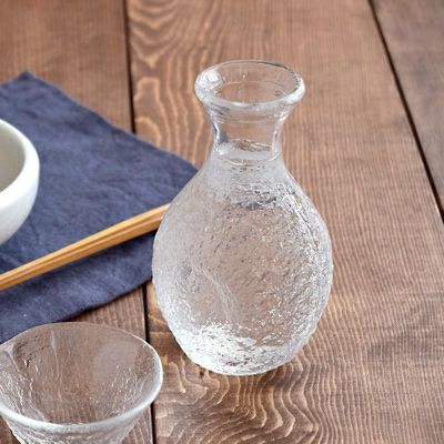 エルメスカップ冷酒　酒器　おちょこととっくり　すりガラス