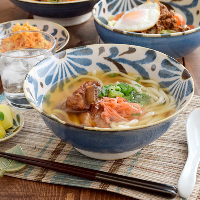 沖縄食器風のデザインがおしゃれで人気のラーメン丼ぶり ラーメンどんぶり うどん鉢にも