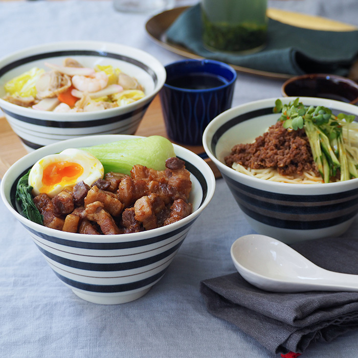 シンプルで高級感あるどんぶり 和洋中問わず使える和食器