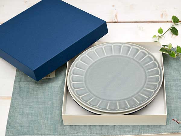 しのぎ お花のリムプレート 大皿3枚