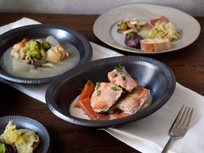 パスタボウル、どんぶり、カレーボウルとしておしゃれなカフェごはんが作れます。