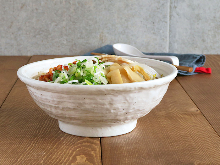 刷毛目粉引6.3寸ラーメン丼