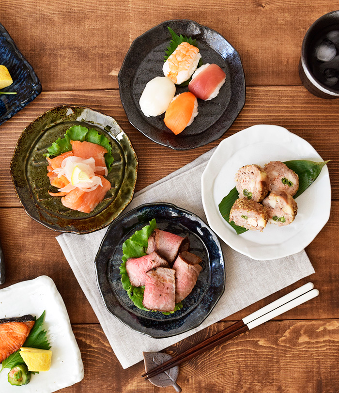 スタイリッシュに見える、おしゃれな和風の中皿。