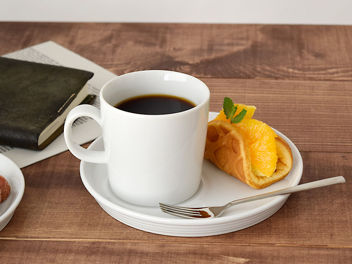 CAFEランチセット プレート22cm+マグ ホワイト