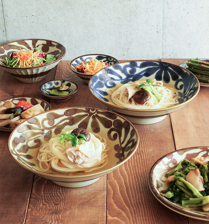 和食器　麺鉢　どんぶり　琉球カラクサ