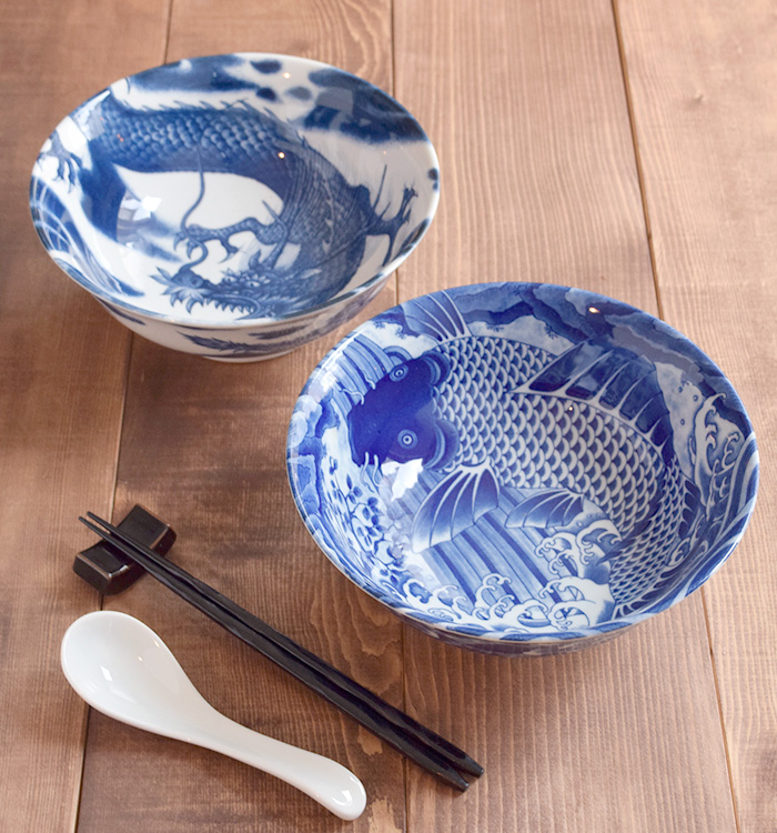 絵柄のインパクト抜群なラーメン丼ぶり 麺鉢やご飯物にも使える人気和食器どんぶり